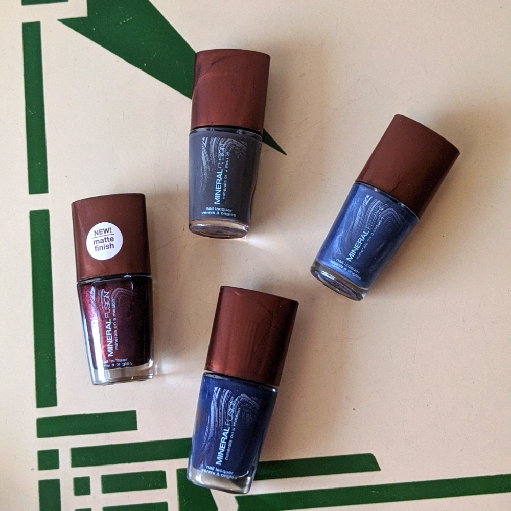 NEW Mineral Fusion bundle - Bedrock, Slate, Midnight Ridge, Azure Sky 0.33 FL oz